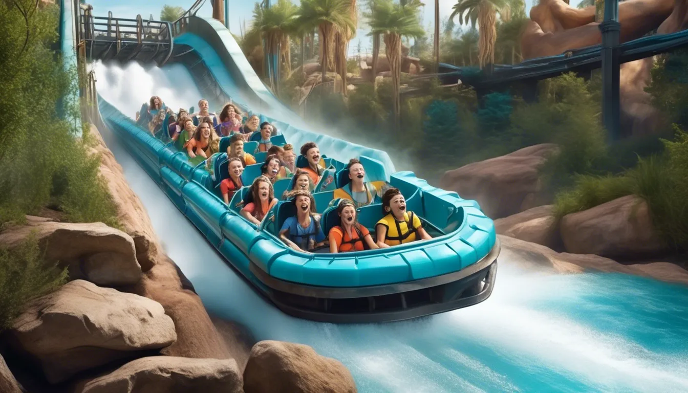 Dive into Adventure with Fury Falls Water Flume Ride!